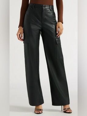 New w tags. Sophia Cargo Relaxed Straight Super High-Rise Pants - Black
